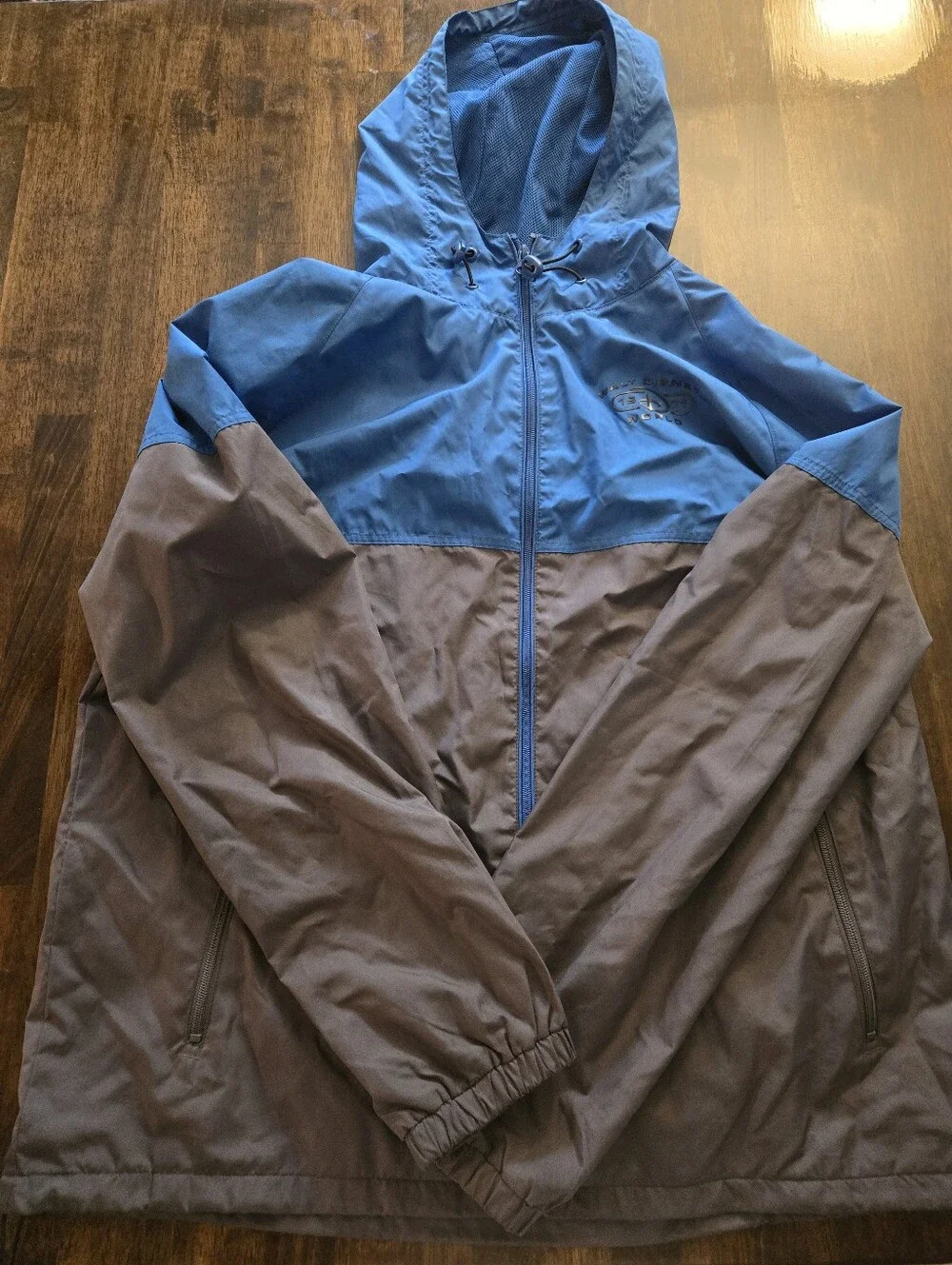 Disney Parks Authentic L  Blue/gray Jacket with Gold Walt Disney World Emblem